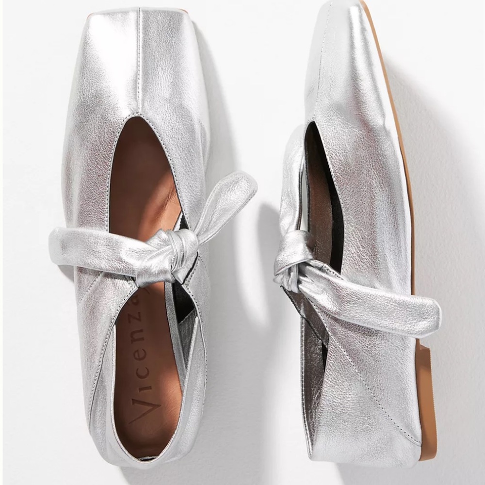 NWOT Anthropologie Vicenza Bow Mary Jane Flats Size 9